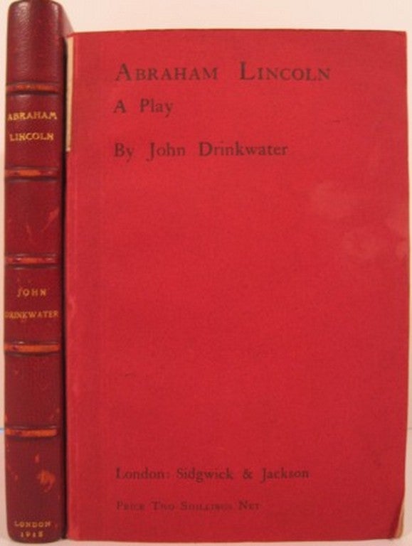 Item #10414 ABRAHAM LINCOLN, A PLAY. John Drinkwater.