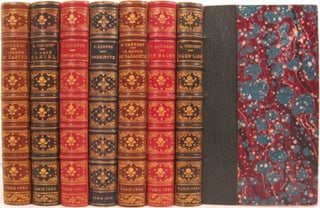 Item #15637 L'ABBESSE DE CASTRO [with six other French books in companion bindings]. Stendahl,...