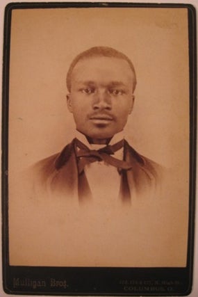 Item #15687 Upper body portrait of a Black man in suit with wing collar and bow tie