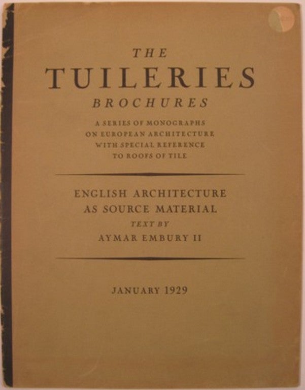 Item #16177 THE TUILERIES BROCHURES. Vol. I-IV. William Dewey Foster, ed.
