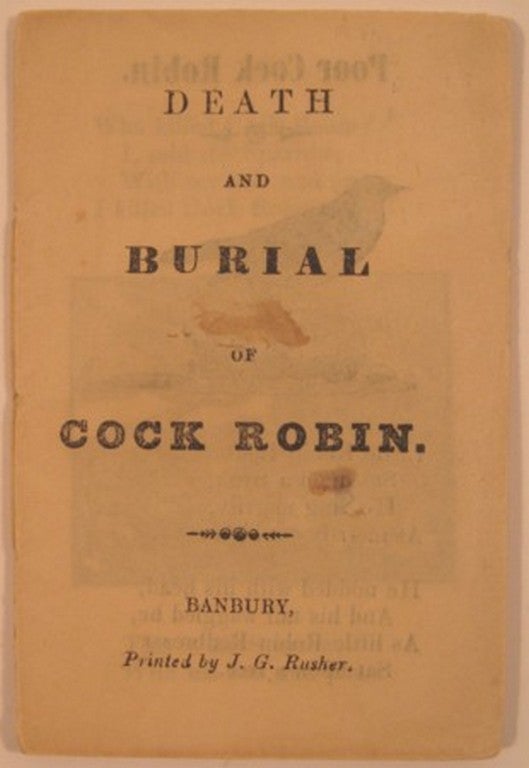 Item #16941 DEATH AND BURIAL OF COCK ROBIN.