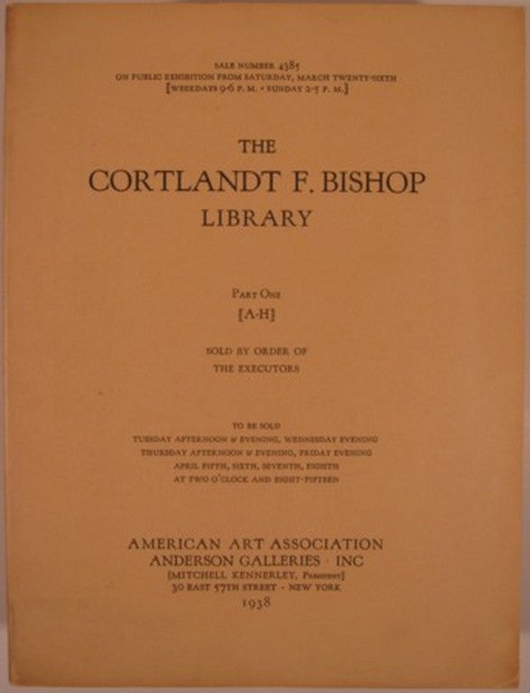 Item #17917 THE COURTLAND F. BISHOP LIBRARY. Courtland Bishop.