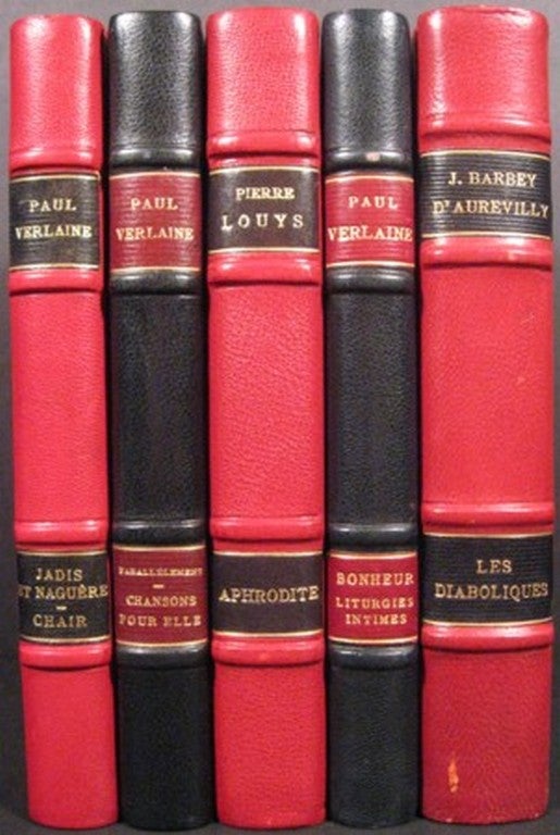 Item #19110 COLLECTION BALDI "LES CONTEMPORAINS" J. Barbey D'Aurevilly, Paul Verlaine, Pierre Louys.