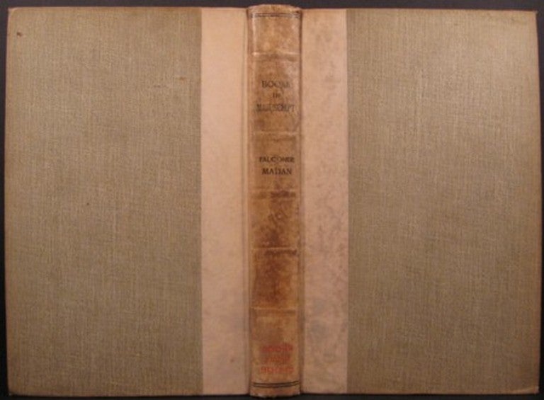 Item #19176 BOOKS IN MANUSCRIPT. Falconer Madan.