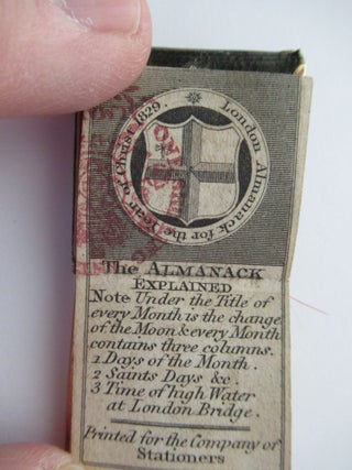 LONDON ALMANACK FOR THE YEAR OF CHRIST 1829.