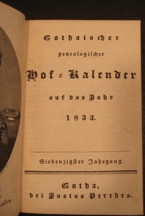 GOTHAISCHER GENEALOGISCHER HOF-KALENDER AUF DAS JAHR 1833.