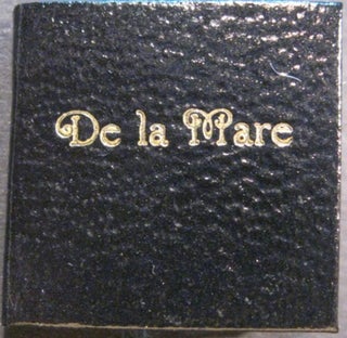 Item #19629 THE WEE DE LA MARE:. Walter De La Mare