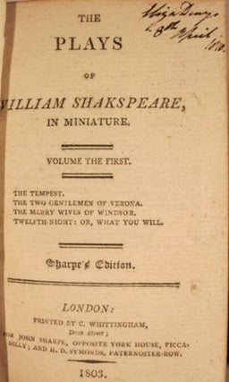 THE PLAYS OF WILLIAM SHAKESPEARE IN MINIATURE.
