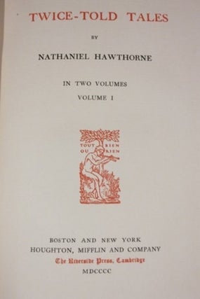 THE WRITINGS OF NATHANIEL HAWTHORNE.