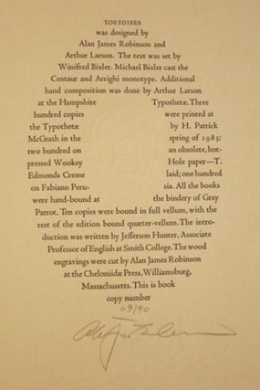 TORTOISES. SIX POEMS BY D. H. LAWRENCE.