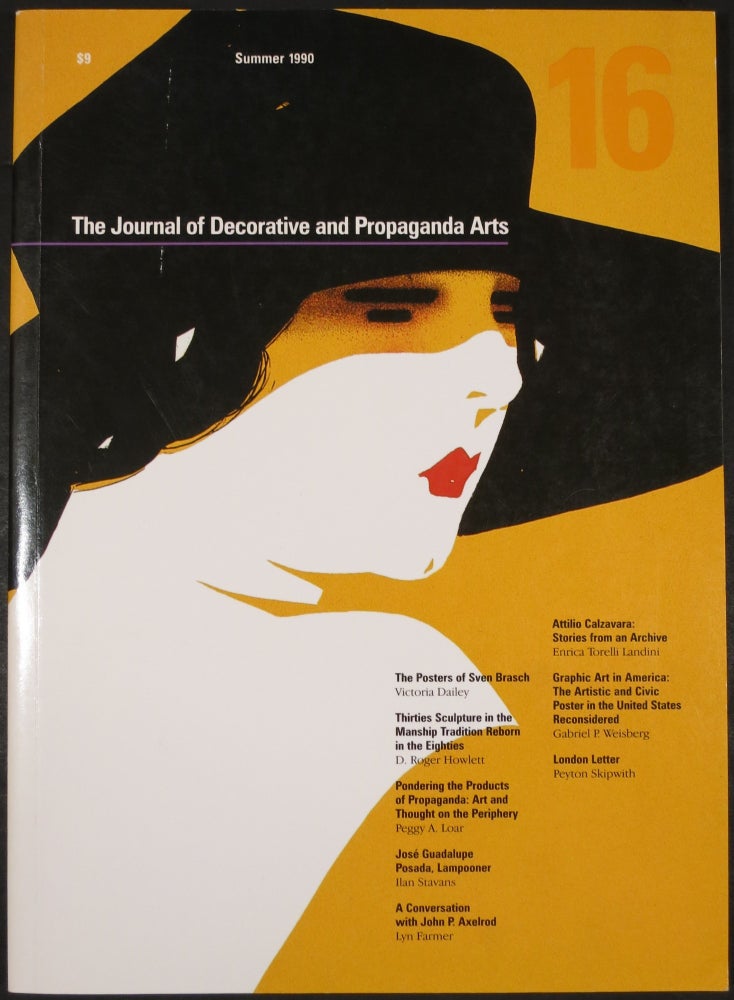Item #21402 THE JOURNAL OF DECORATIVE AND PROPAGANDA ARTS: Vol. 16. Wolfson Foundation.