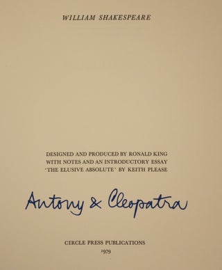 ANTHONY & CLEOPATRA.