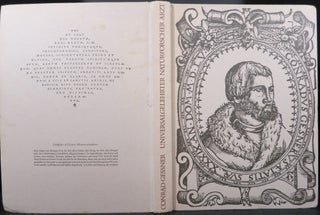 Item #21752 CONRAD GESSNER 1516-1565: Universalgelehrter Naturforscher Arzt. Hans Fischer, et. al