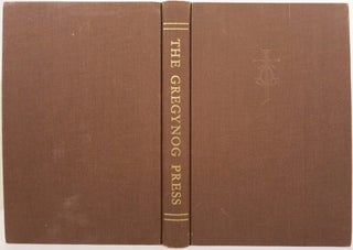 Item #21843 A HISTORY OF THE GREGYNOG PRESS. Dorothy A. Harrop