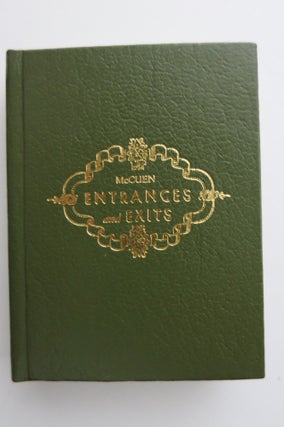 Item #21950 ENTRANCES AND EXITS, RECOLLECTIONS OF OHIO THEATER. Harold E. McCuen