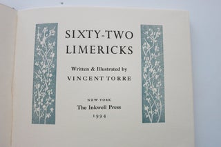 Item #22031 SIXTY-TWO LIMERICKS. Vincent Torre