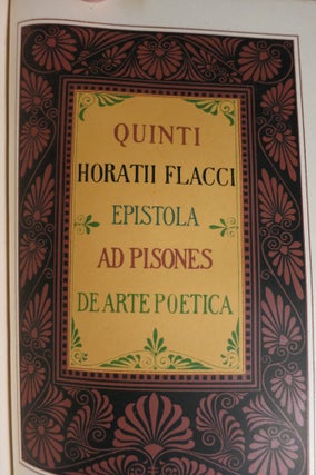 THE WORKS OF QUINTUS HORATIUS FLACCUS ILLUSTRATED CHIEFLY FROM THE REMAINS OF ANCIENT ART: