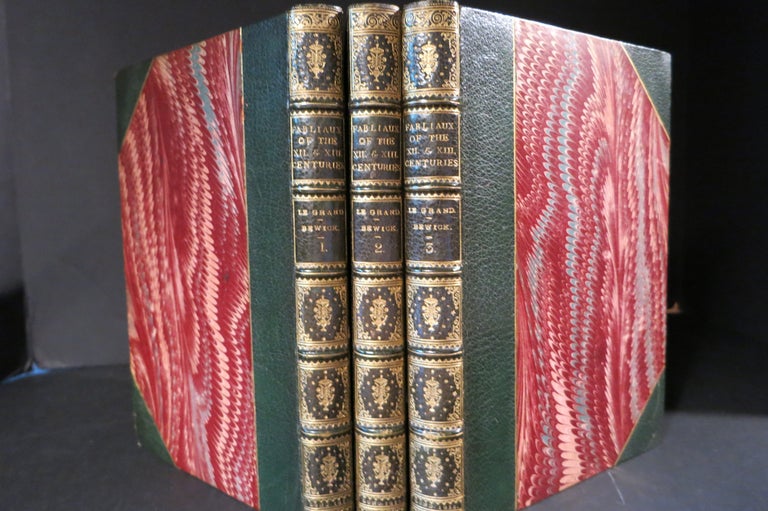 Item #22080 FABLIAUX OR TALES, ABRIDGED FROM FRENCH MANUSCRIPTS OF THE XIIth AND XIIIth CENTURIES... WITH A PREFACE, NOTES, AND APPENDIX. Pierre Jean Baptiste Le Grand d'Aussy.