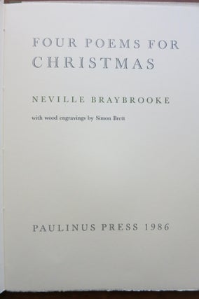 Item #22326 FOUR POEMS FOR CHRISTMAS. Neville Braybrooke