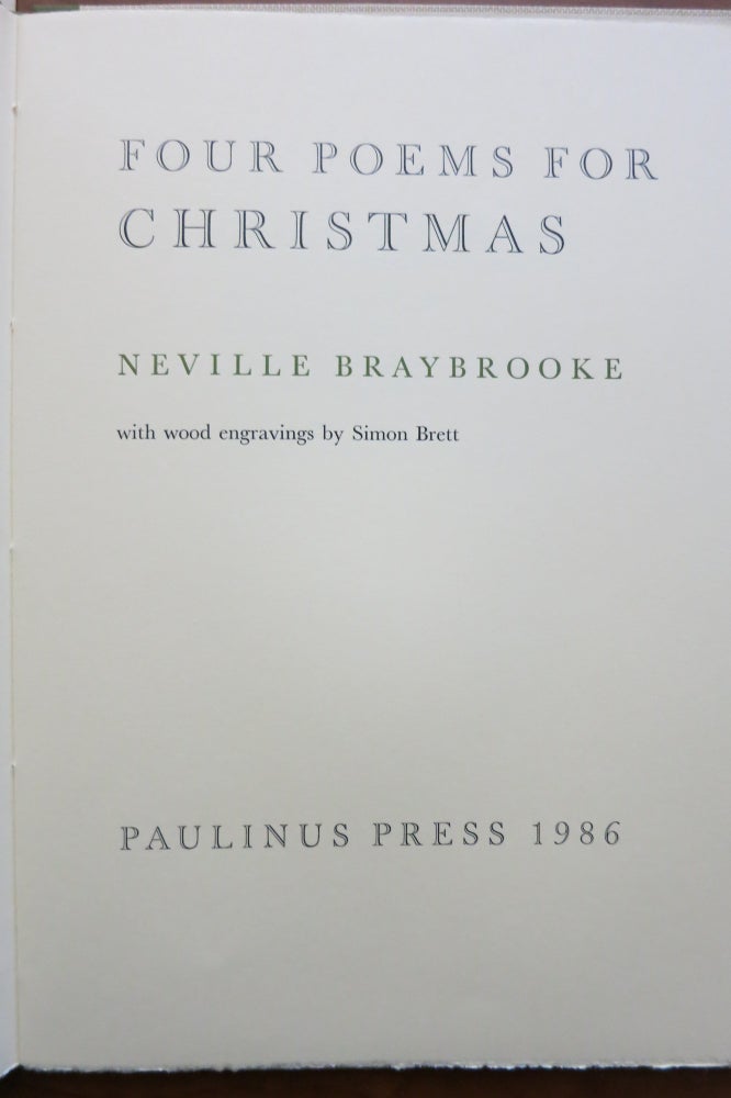 Item #22326 FOUR POEMS FOR CHRISTMAS. Neville Braybrooke.