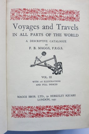 Item #22383 VOYAGES AND TRAVELS IN ALL PARTS OF THE WORLD, A DESCRIPTIVE CATALOGUE. Vol. III. F....