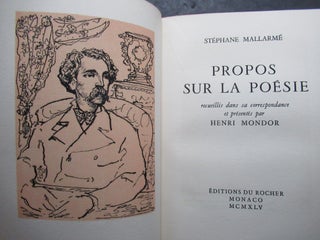 Item #22544 PROPOS SUR LA POESIE recueillis dans correspondance et presentes par Henri Monodor....