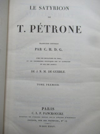LE SATYRICON DE T. PETRONE