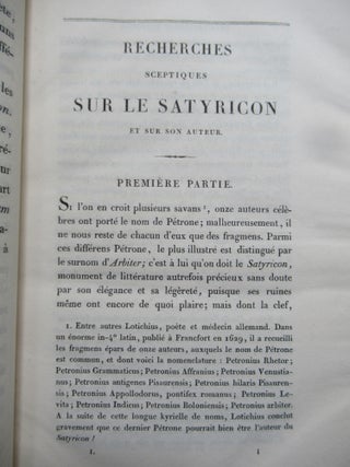 LE SATYRICON DE T. PETRONE