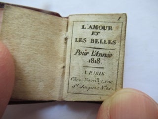 L'AMOUR ET LES BELLES POUR L'ANNEE 1818.