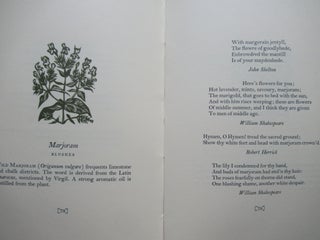 A POSY OF WILD FLOWERS, Gathered in the Countryside of English Literature and Furnished with appropriate Sentiments.