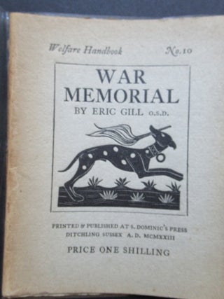 WAR MEMORIAL. Welfare Handbook No. 10.