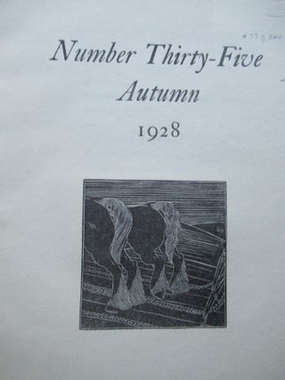 Item #22829 NUMBER THIRTY-FIVE, AUTUMN. A. Nuttall Smith, S E. Dykes Bower, eds David Booth