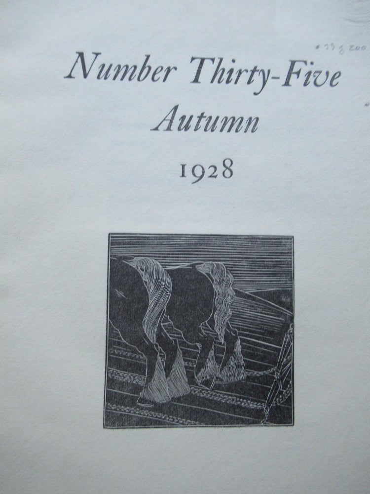 Item #22829 NUMBER THIRTY-FIVE, AUTUMN. A. Nuttall Smith, S E. Dykes Bower, eds David Booth.