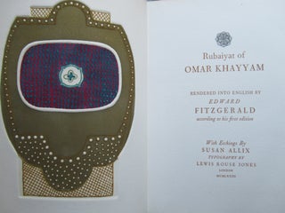 Item #22888 RUBAIYAT OF OMAR KHAYYAM. Omar Khayyam