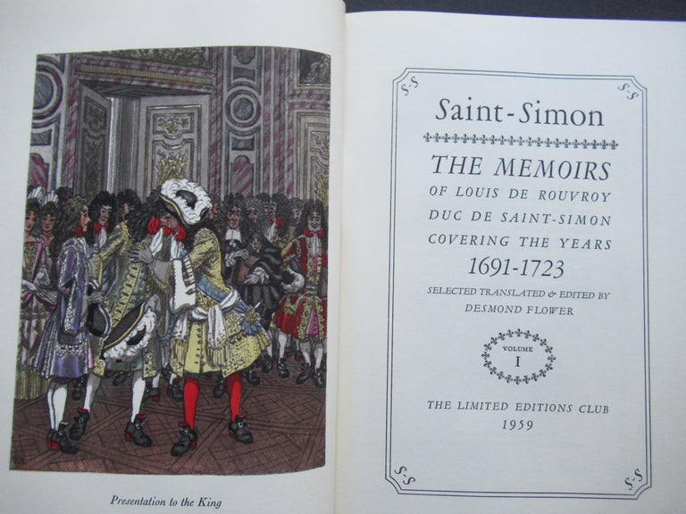 Item #23040 SAINT-SIMON, THE MEMOIRS... COVERING THE YEARS 11691-1723. Louis de Rouvroy Dec de Saint-Simon.