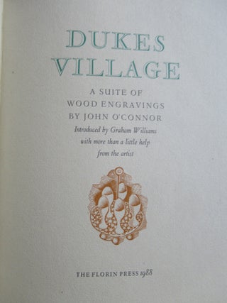 Item #23061 DUKES VILLAGE, A SUITE OF WOOD ENGRAVINGS BY JOHN O'CONNOR. John O'Connor