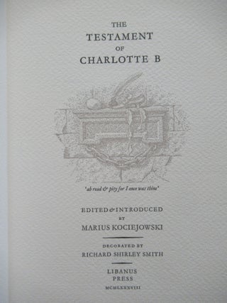 THE TESTAMENT OF CHARLOTTE B.