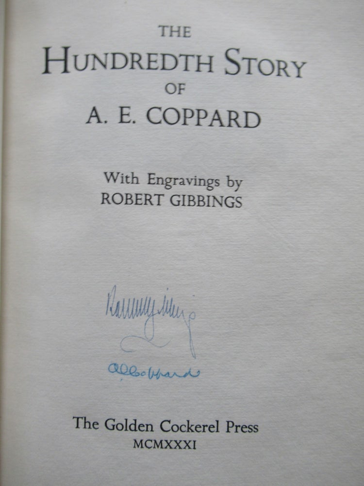 Item #23167 THE HUNDREDTH STORY. A. E. Coppard.