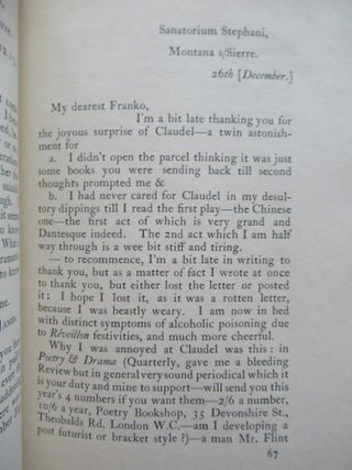 LETTERS OF J. E. FLECKER TO FRANK SAVERY.