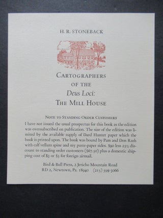 CARTOGRAPHERS OF THE DEUS LOCI: THE MILL HOUSE.