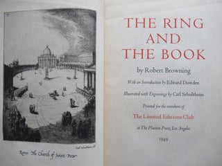 Item #23237 THE RING AND THE BOOK. Robert Browning
