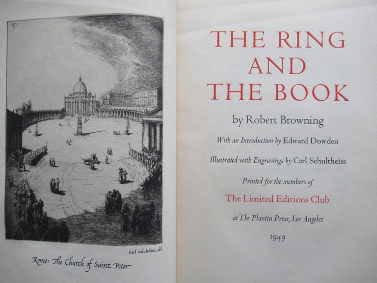 Item #23237 THE RING AND THE BOOK. Robert Browning.