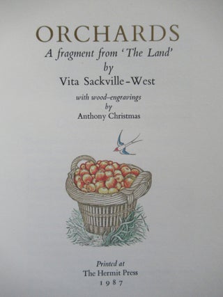 Item #23258 ORCHARDS, A Fragment from 'The Land'. Vita Sackville-West