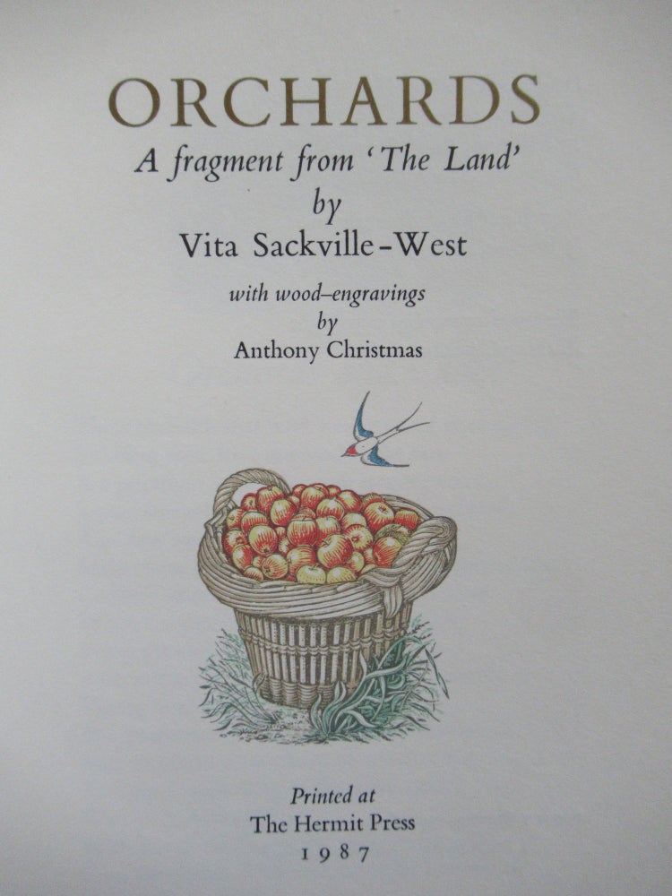 Item #23258 ORCHARDS, A Fragment from 'The Land'. Vita Sackville-West.