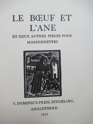 Item #23326 LE BOEUF ET L'ANE, et deux autres pieces pour marionettes. H. D. C. Pepler