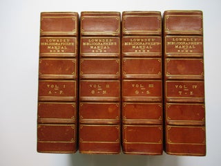Item #23328 THE BIBLIOGRAPHER'S MANUAL OF ENGLISH LITERATURE. William Thomas Lowndes