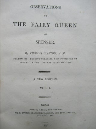 OBSERVATIONS ON THE FAIRY QUEEN OF SPENSER.