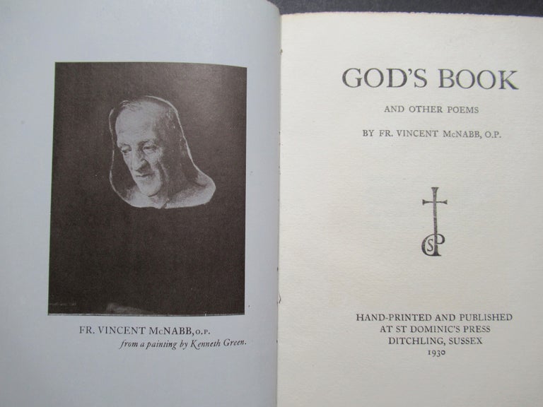 Item #23386 GOD'S BOOK AND OTHER POEMS. Fr. Vincent McNabb.