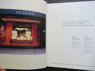 THE CELEBRATED REFERENCE LIBRARY OF H. P. KRAUS [with] THE INVENTORY OF H. P. KRAUS.