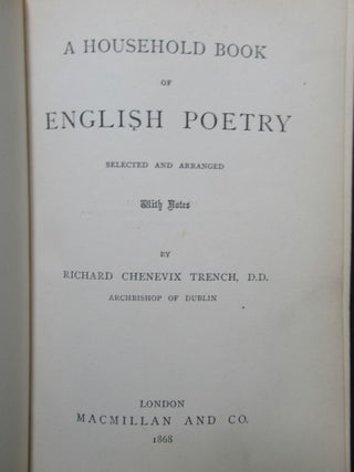 A HOUSEHOLD BOOK OF ENGLISH POETRY.